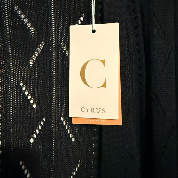 Cyrus NY Black Knit Long Cardigan SZ.M - Picture 4 of 6